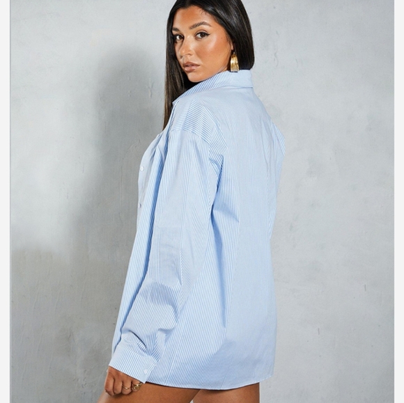 MISSPAP Striped Oversized Shirt And Shorts Co-Ord Set Size 8 - Picture 7 of 17